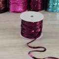 Тесьма-чешуя на нитке в один ряд 5мм вишневая