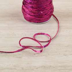 Тесьма с пайетками 3мм малиновая яркая