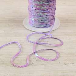 Тесьма с пайетками 3мм сиреневая