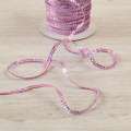 Тесьма с пайетками 3мм розовая яркая