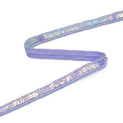 Тесьма с пайеткой 13мм сиреневая