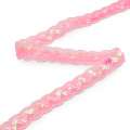 Тесьма с пайетками волна 23мм розовая