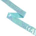 Тесьма с пайетками 35мм голубая