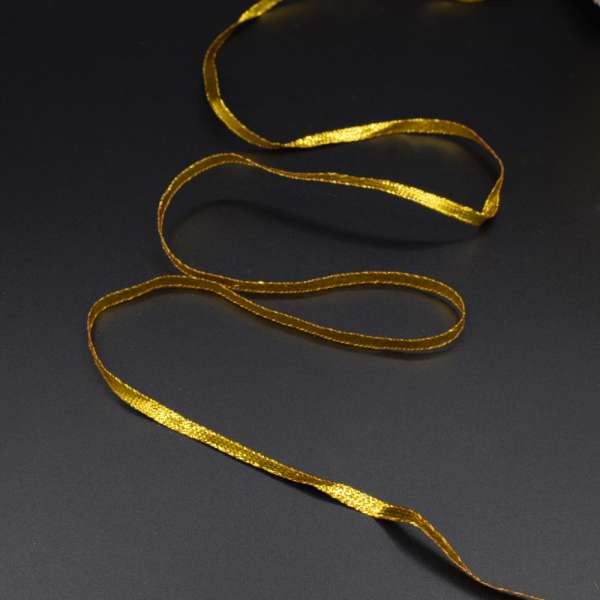 Тесьма отделочная метанить 4 мм золото