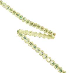 Тесьма с пайетками плетеная 15мм желтая светлая