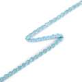 Тесьма с пайетками плетеная 15мм голубая