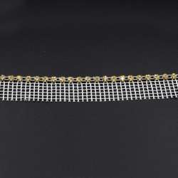 Тесьма отделочная пришивная 2 см со стразами 5мм