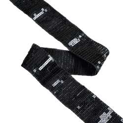 Тесьма с пайетками 40мм черная