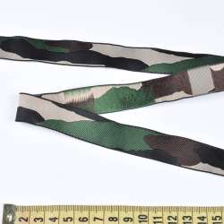 Тесьма жаккардовая 20мм милитари