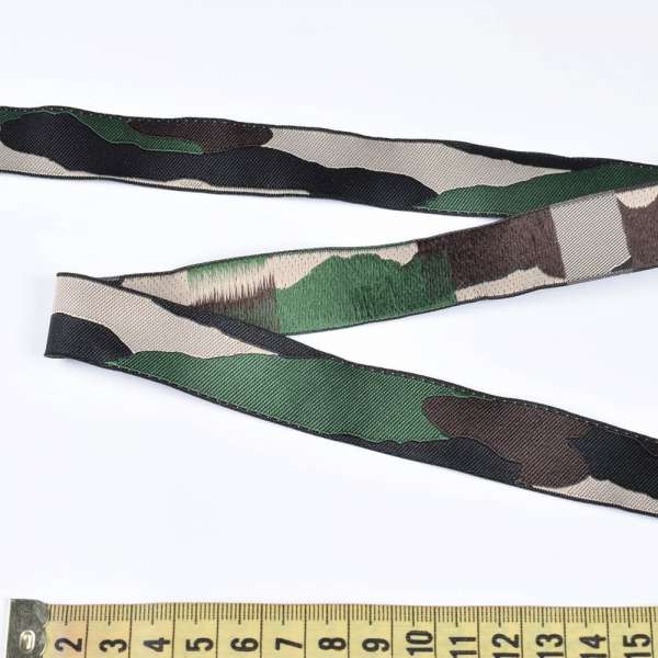 Тесьма жаккардовая 20мм милитари