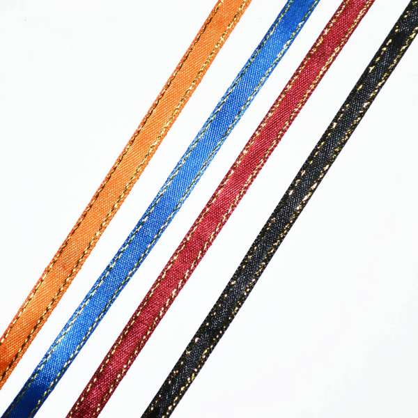 Лента атласная с люрексом 3 мм, 5 мм