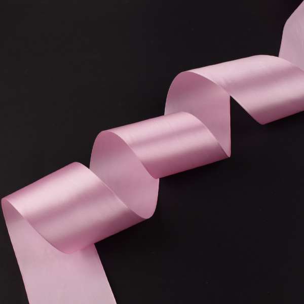 Лента атласная 75мм розовая