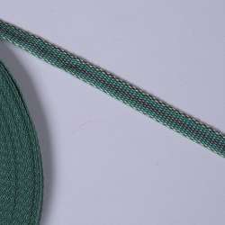 Лента ременная 12мм зеленая с серой полоской 05В2Г27