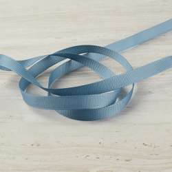 Лента репсовая 10мм серо-голубая