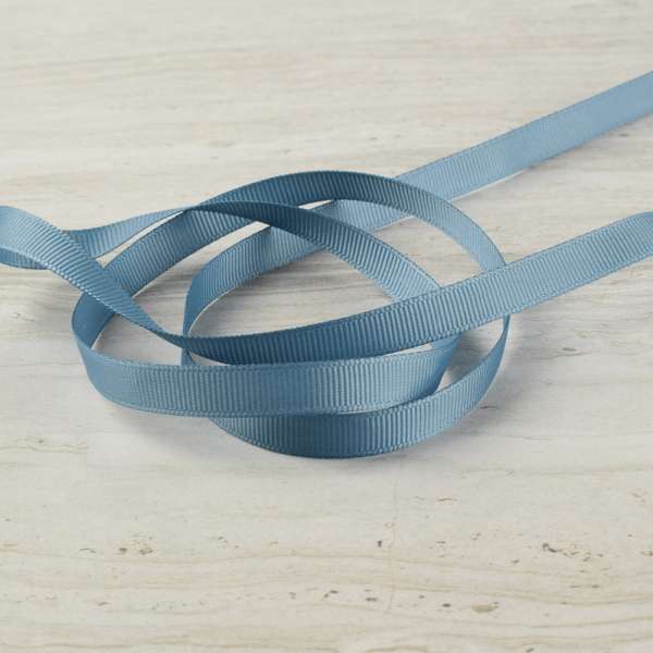 Лента репсовая 10мм серо-голубая