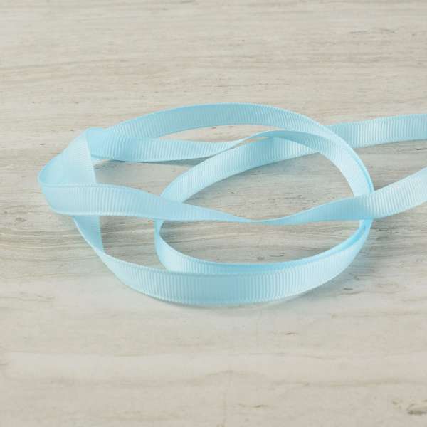 Лента репсовая 10мм молочно-голубая
