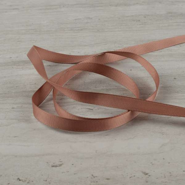 Лента репсовая 10мм бежевый темный