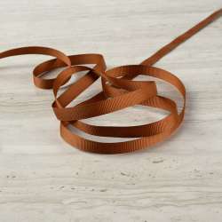 Лента репсовая 10мм рыжая