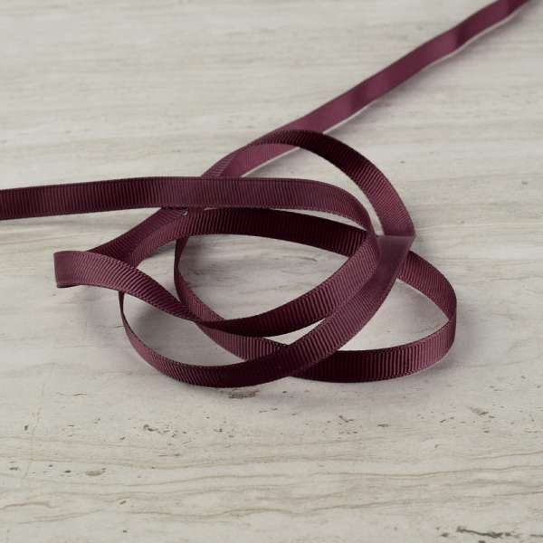 Лента репсовая 10мм бордово-сиреневая