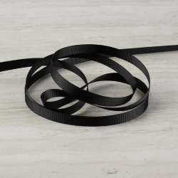 Лента репсовая 10мм черная