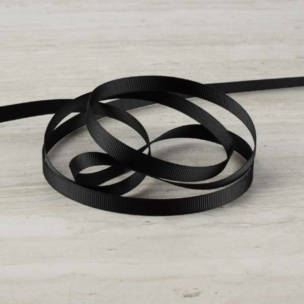 Лента репсовая 10мм черная