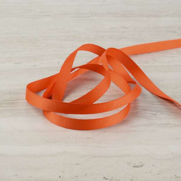 Лента репсовая 10мм оранжевая