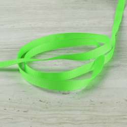 Лента репсовая 10мм салатовая неон