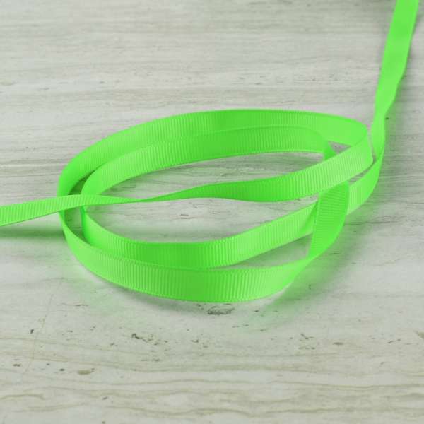Лента репсовая 10мм салатовая неон
