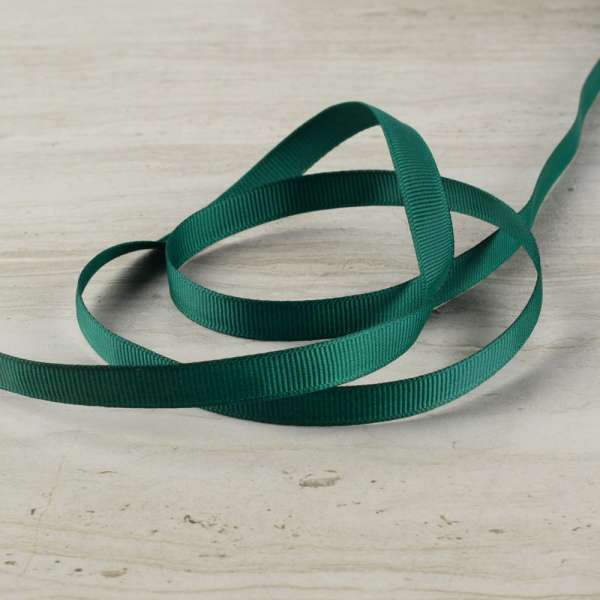 Лента репсовая 10мм зеленая темная