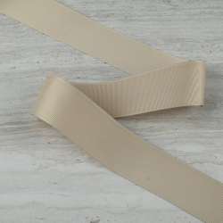 Лента репсовая 40мм бежевая темная
