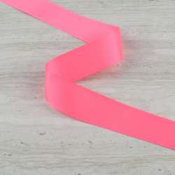 Лента репсовая 40мм розовая неон