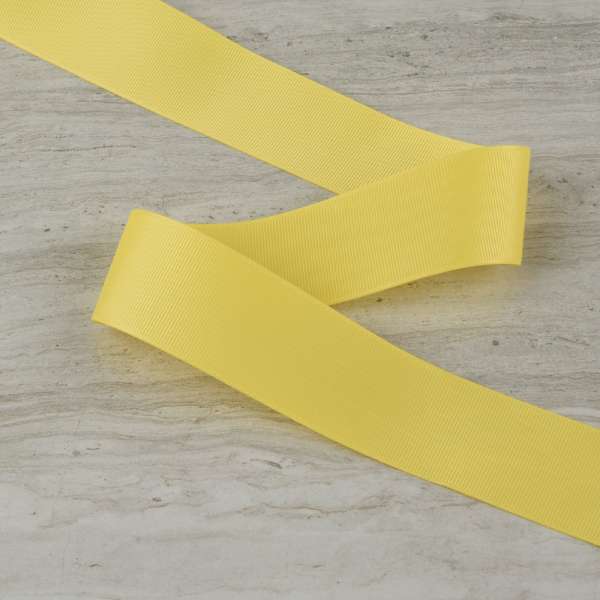 Лента репсовая 40мм желтая светлая