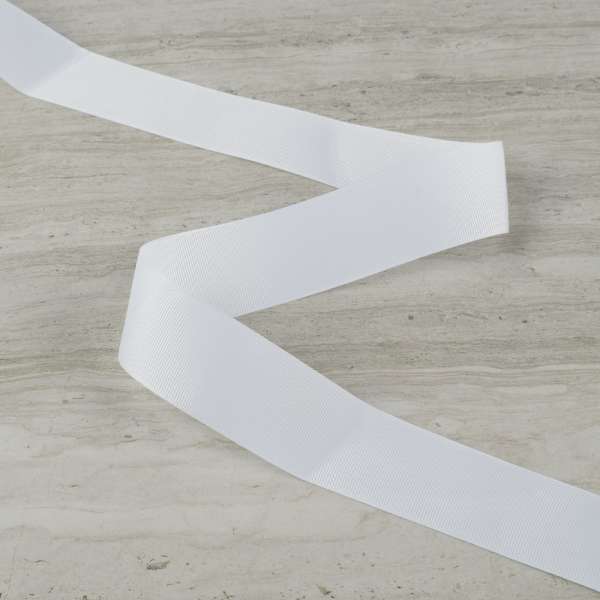 Лента репсовая 40мм белая
