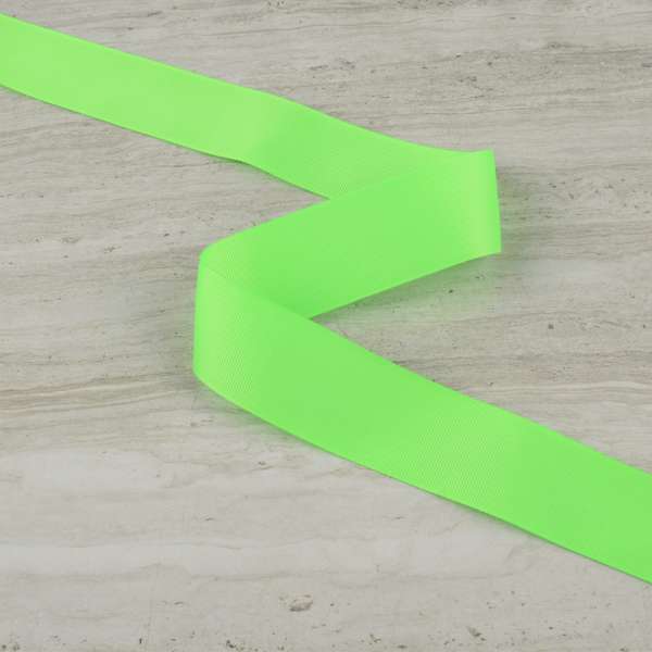 Лента репсовая 40мм салатовая неон