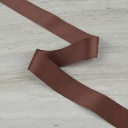 Лента репсовая 40мм коричневая