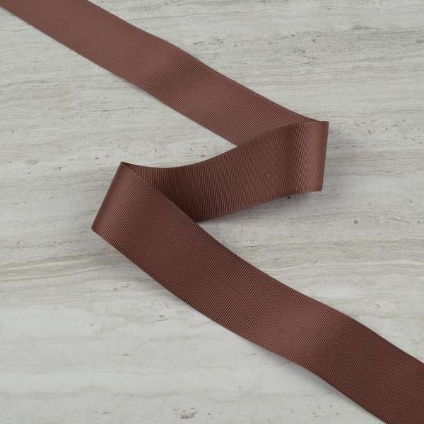 Лента репсовая 40мм коричневая