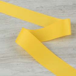 Лента репсовая 40мм желтая