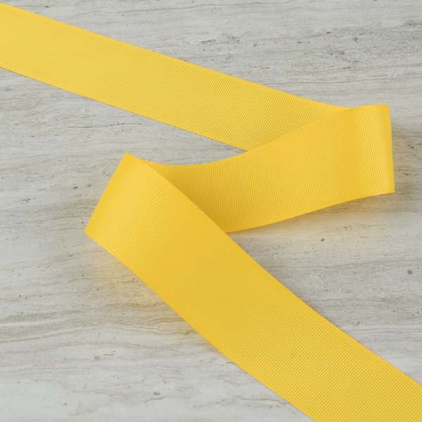 Лента репсовая 40мм желтая