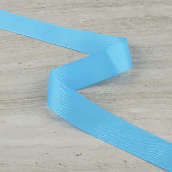 Лента репсовая 40мм голубая