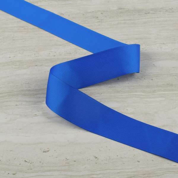 Лента репсовая 40мм синяя ультра