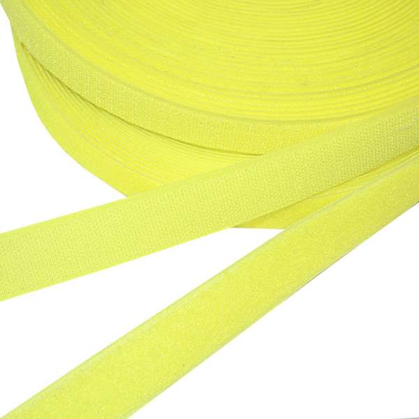 Лента липучка 25мм желто-лимонная №1