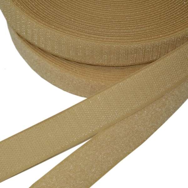 Лента липучка 25мм бежевая темная  №2