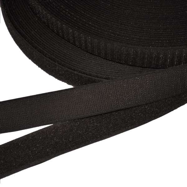 Лента липучка 25мм черная №13