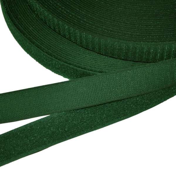 Лента липучка 25мм зеленая темная №31