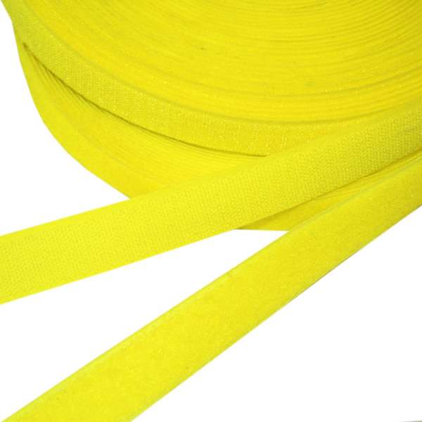 Лента липучка 25мм желтая насыщенная №33