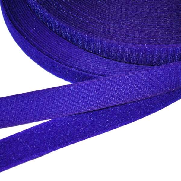 Лента липучка 25мм синяя яркая №40