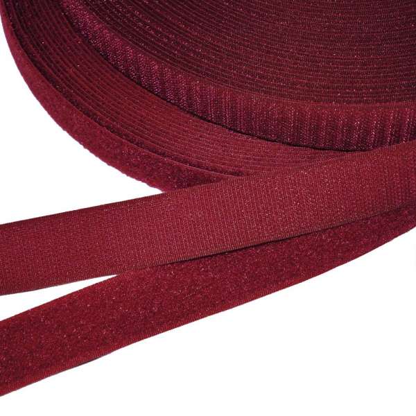 Лента липучка 20мм бордовая №42