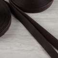 Лента липучка 20мм коричневая темная