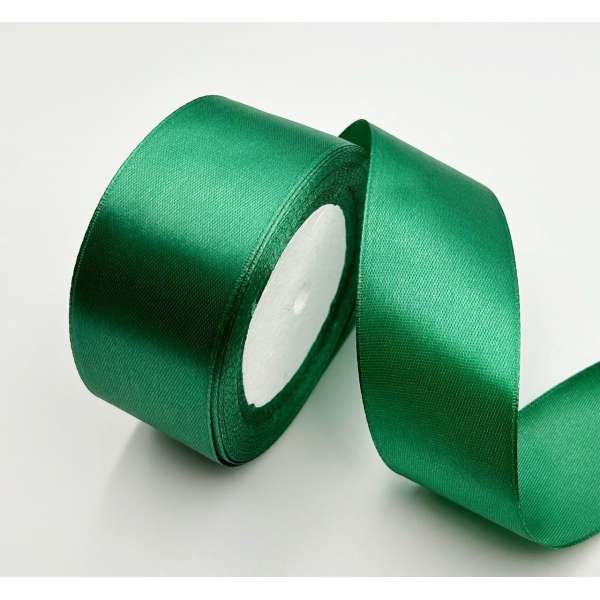 Лента атласная 40мм зеленая