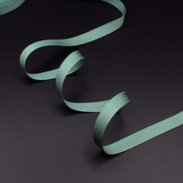 Лента репсовая 10мм серо-зеленая
